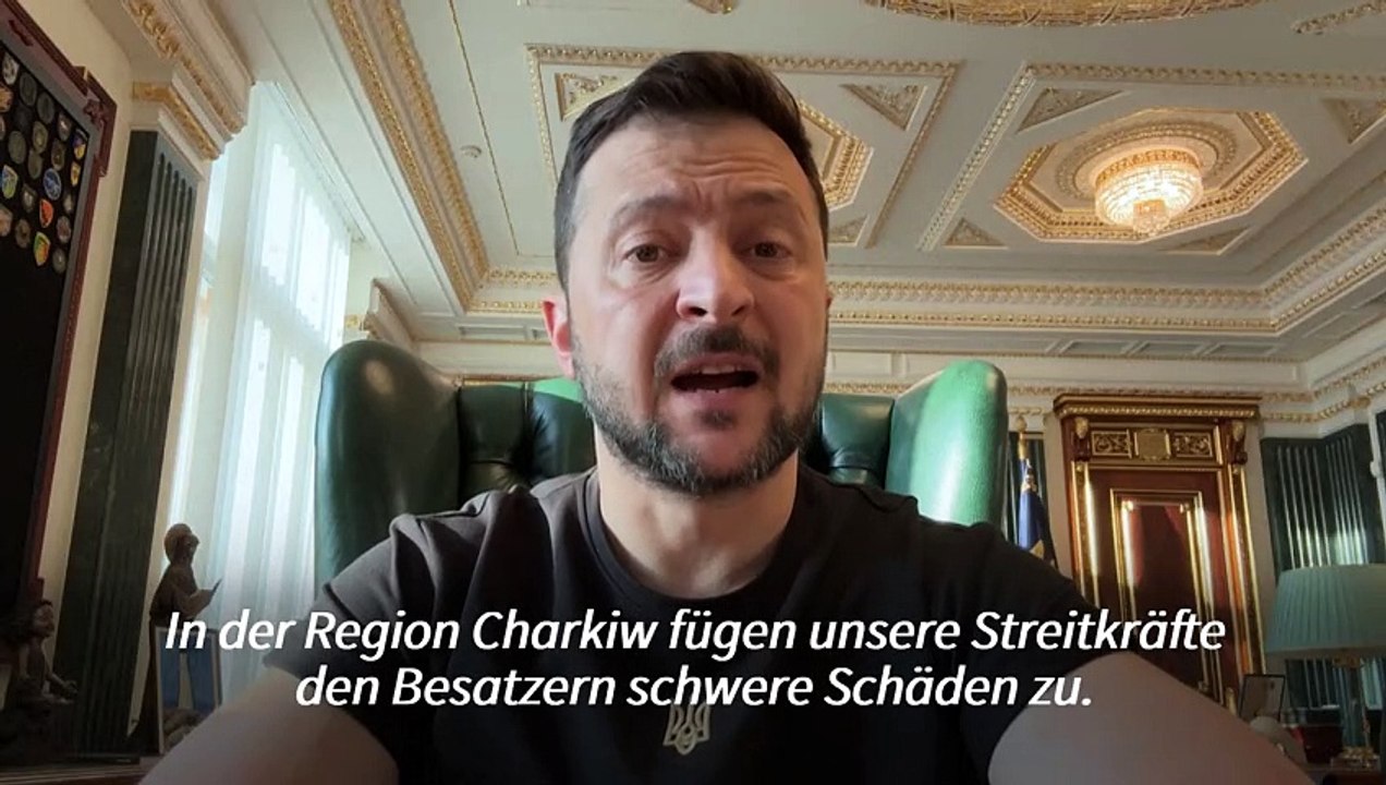 Ukraine: Selenskyj spricht von 'greifbaren Ergebnissen' in Charkiw