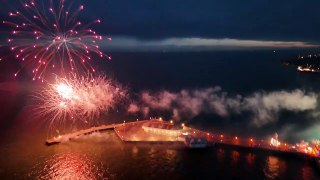 Clacton on Sea Essex Pier fireworks display DJI Mini 4 drone part 2 May Bank holiday weekend (1)