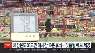 체감온도 33도면 매시간 10분 휴식…맞춤형 예보 제공