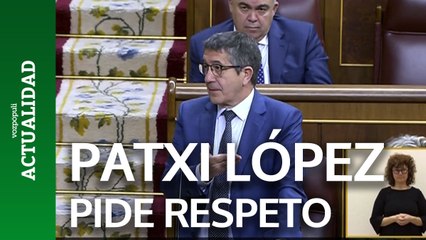 Alboroto cuando Patxi López pide respeto