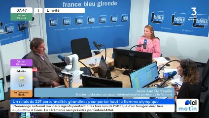 Jean-Luc Darfeuille, rlayeur de la flamme olympique à Bordeaux