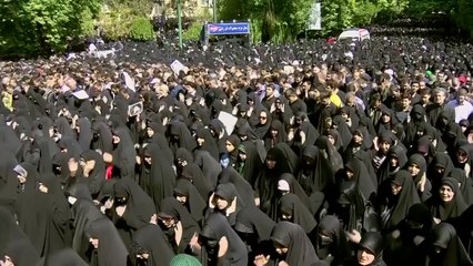 라이시 사망 대규모 추도식...하메네이 집전 속 수만 명 운집 / YTN