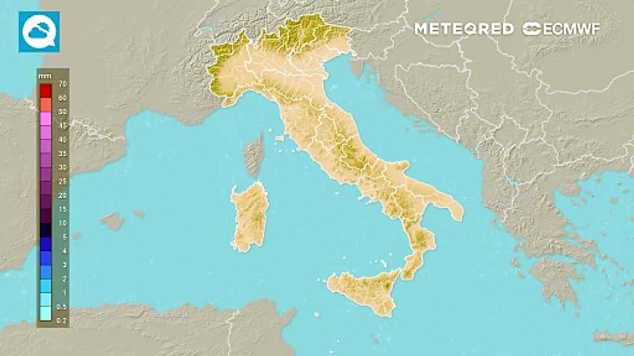 Mappa delle precipitazioni