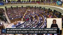 Un lacrimógeno Sánchez defiende en el Congreso los negocios de su mujer y exige que se le pida «perdón»