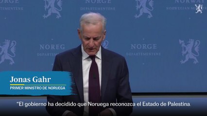 Noruega e Irlanda anuncian el reconocimiento de Palestina