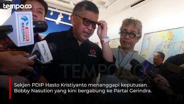 Hasto PDIP Buka Suara soal Bobby Nasution yang Gabung Gerindra