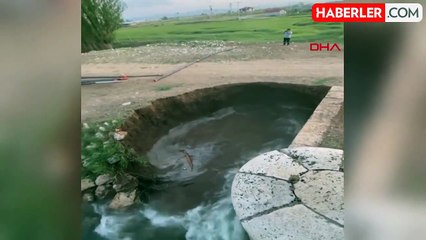 Kanaldaki obruk oluşumu saniye saniye görüntülendi