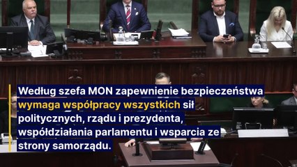 Szef MON: Bezpieczeństwo jest najważniejszym zadaniem rządu