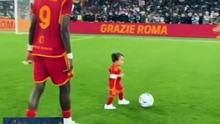 The Moment Tammy Abraham's son was showing off football skills after As Roma beats Genoa