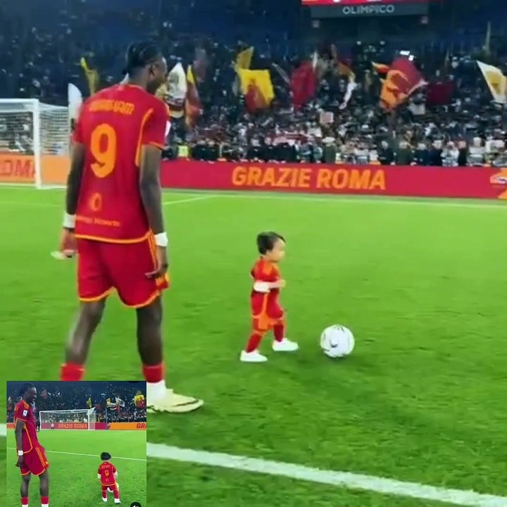 The Moment Tammy Abraham's son was showing off football skills after As Roma beats Genoa