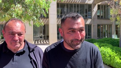 Sortie palais de Justice Montpellier Benjamin Bories & Florent Allier