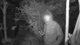 Frightened woman catches stranger lurking outside home in middle of the night