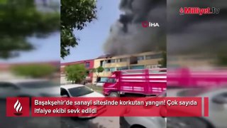 Başakşehir'de sanayi sitesinde korkutan yangın! Çok sayıda itfaiye ekibi sevk edildi