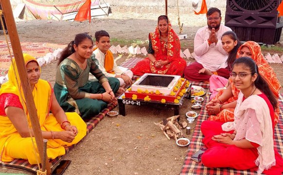 अरनोद में 24 कुण्डीय महायज्ञ में दी आहुतियां