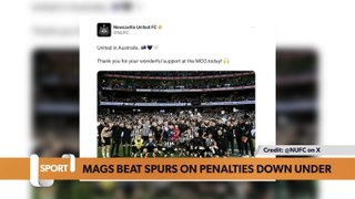 Newcastle defeat Spurs on penalties in Australia