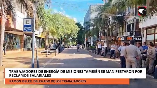 Trabajadores de Energía de Misiones también se manifestaron por reclamos salariales