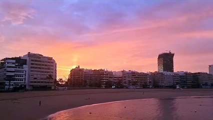 Amanece en la playa de Las Canteras