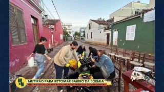 Comerciantes se unem em mutirão 'comovente' para restaurar Porto Alegre