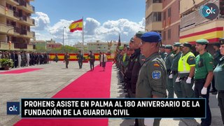Prohens asiste en Palma al 180 aniversario de la fundación de la Guardia Civil
