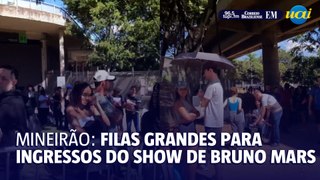 Filas enormes no Mineirão para ingressos do Bruno Mars em BH