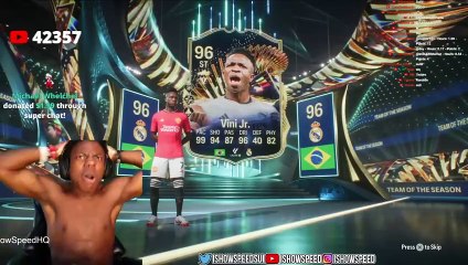 IShowSpeed logra a Vini Jr en sobres