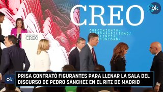 Prisa contrató figurantes para llenar la sala del discurso de Pedro Sánchez en el Ritz de Madrid
