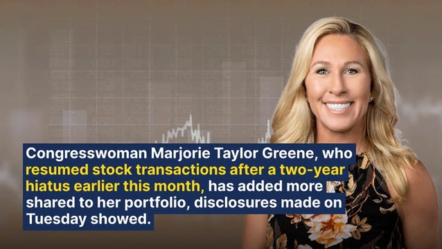Marjorie Taylor Greene Loads Up Her Portfolio With Apple, AMD And These Defensive Securities Amid Market's Record Run