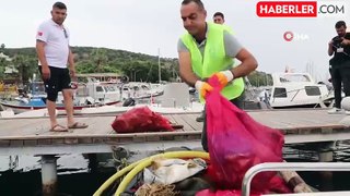 Denizden 2 buçuk ton çöp çıktı