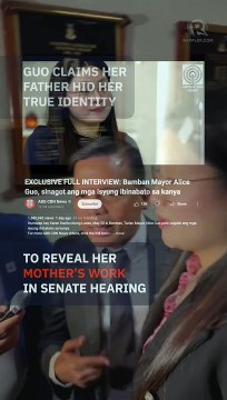 Alice Guo denies being a spy, claims she is a love child