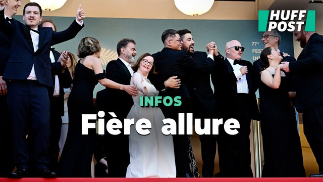 À Cannes, Artus et l’équipe d’« Un p’tit truc en plus » resplendissent lors de leur montée des marches