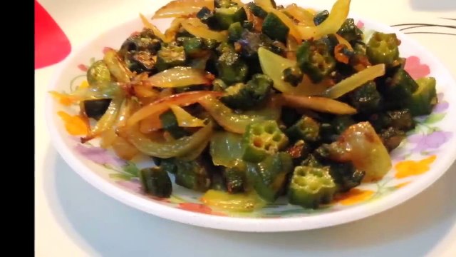 Bhindi/ Okra fry with Onions Recipe-Crispy Bhindi Fry Recipe-How to make Perfect Bhindi Fry