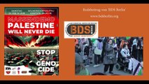 BDS Berlin - 4  Redebeitrag auf der Demo 'Palestine will never die' in Berlin