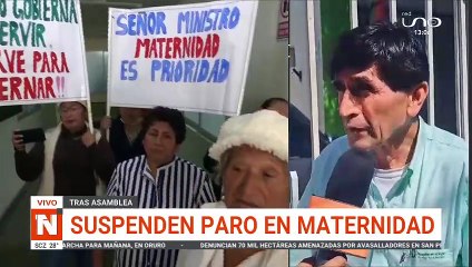 SUSPENDEN PARO EN MATERNIDAD