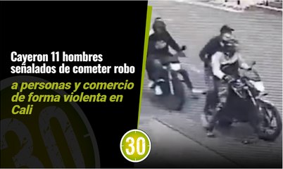 Once moto-ladrones fueron capturados en Cali