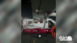 Gestante com pré-natal de alto risco é conduzida em transporte aéreo de Cajazeiras para João Pessoa