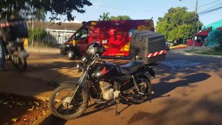 Acidente na Rua São Gabriel deixa motociclista ferido