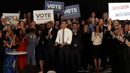 Sunak insists his ‘plan is working’ at election rally