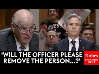 BREAKING: Anti-Israel Protesters Interrupt Blinken In Senate Hearing, Cardin Calls For Their Removal