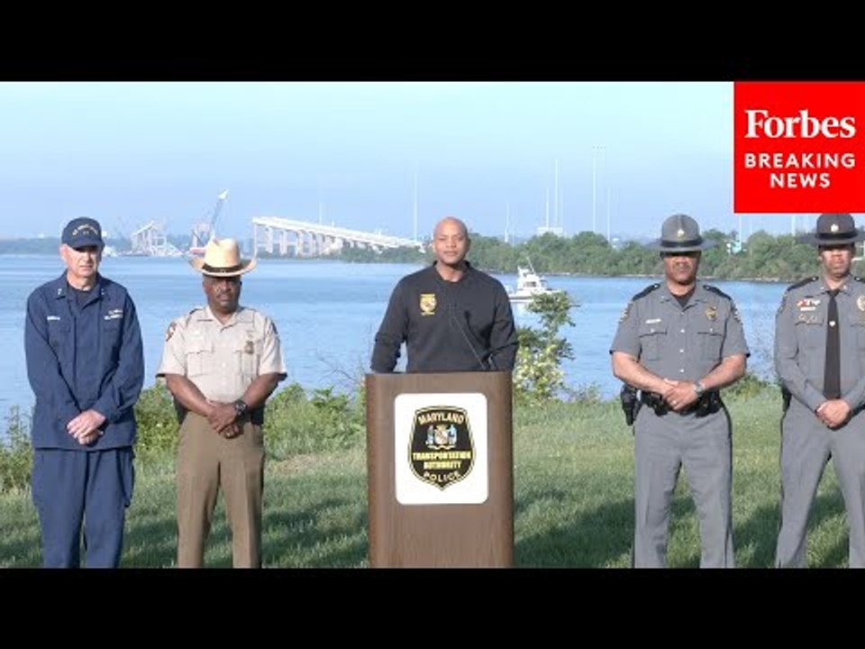 JUST IN: Maryland Gov. Wes Moore Discusses Ongoing Response To Francis Scott Key Bridge Collapse