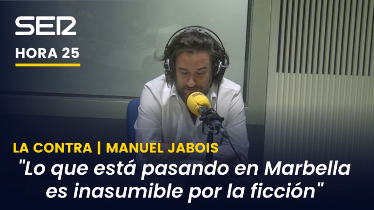 Manuel Jabois, sobre el narcotráfico en España: " Lo que está pasando realmente en Marbella es bastante inasumible por la ficción"