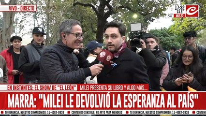 Marra: "Es una actitud que toma el presidente en base a la capacidad artística que tiene"