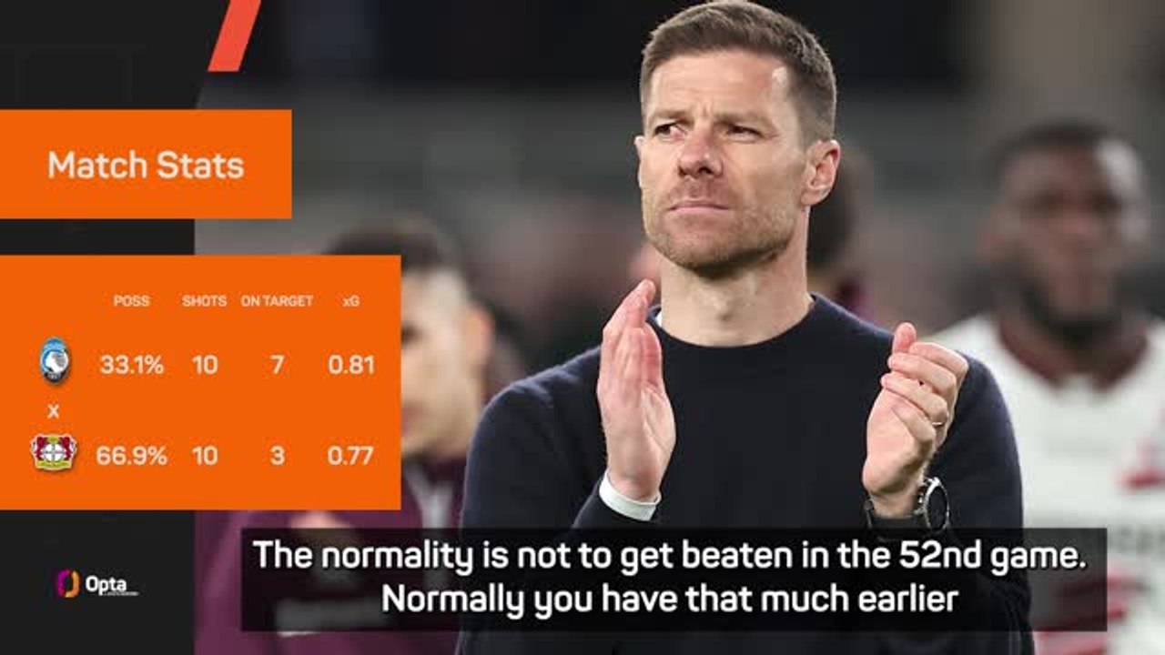 "They were all over us" - Xabi Alonso as Leverkusen lose in Europa League final