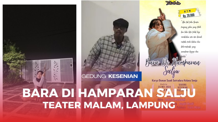 monolog Teater Malam 'Bara di Hamparan Salju" Di Gedung Kesenian Palembang