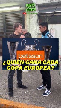 ¿Quién gana cada copa europea?
