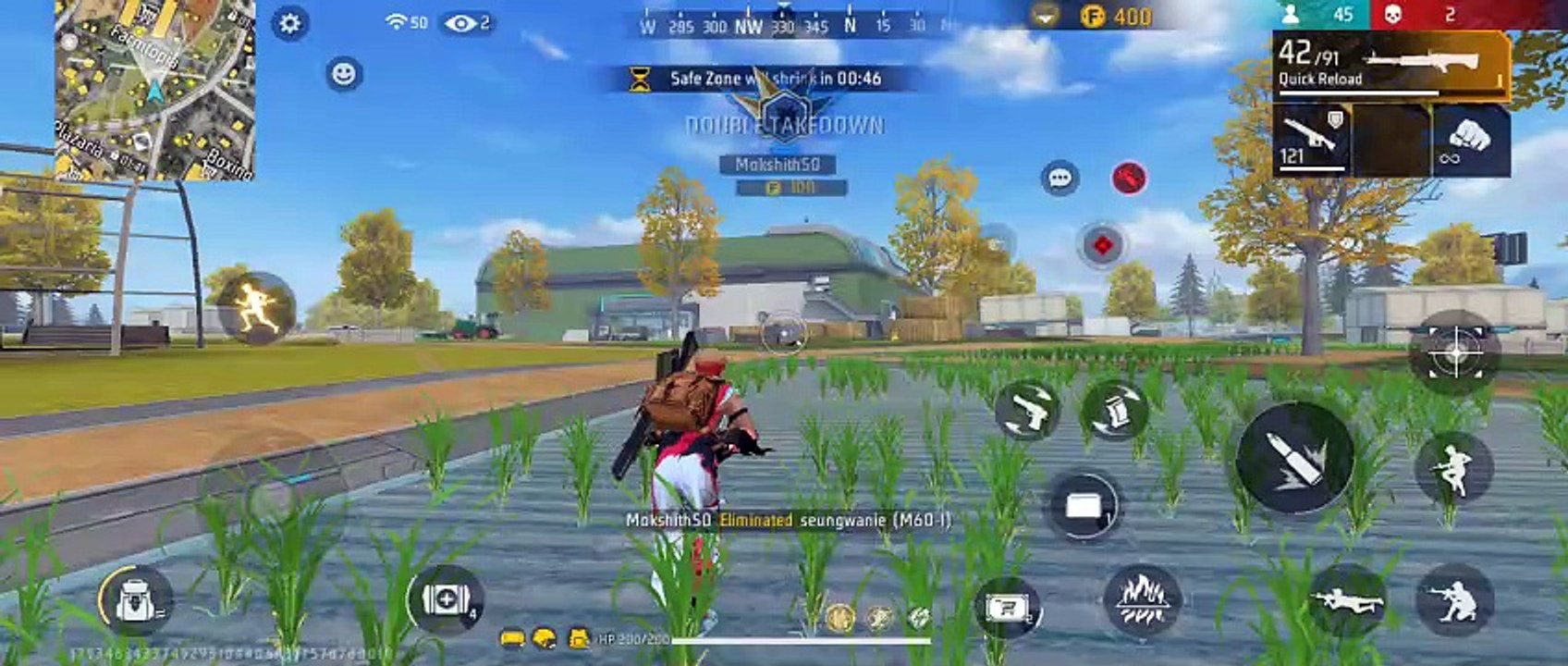 Don't run away I'm coming | Mokshith Thirumala free fire max  Gameplay