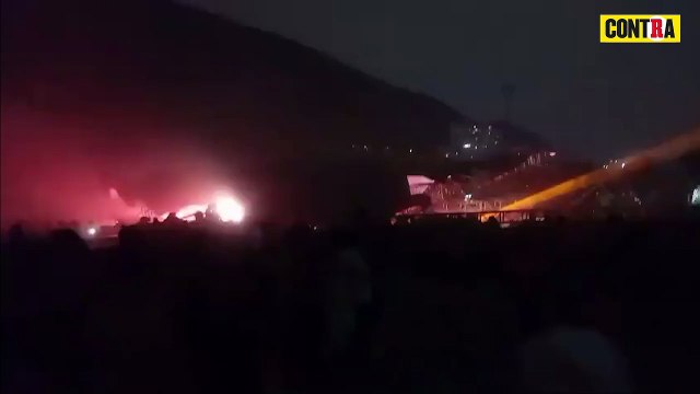 Caos tras caída de escenario en cierre de campaña de Lorenia Canavati en el que se encontraba Álvarez Máynez