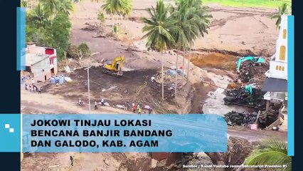 Presiden Jokowi Kunjungi Lokasi Banjir Bandang dan Longsor di Kabupaten Agam