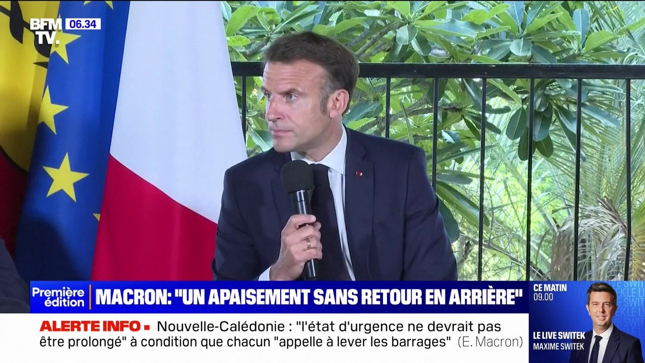 "Un apaisement sans retour en arrière": les premiers mots d'Emmanuel Macron en Nouvelle-Calédonie
