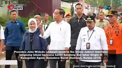 Presiden Jokowi  dan Ibu Iriana Tinjau Area Terdampak Bencana di Sumatera Barat