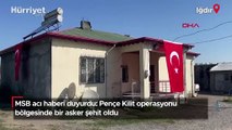 Şehit Vedat Zorba'nın baba evine Türk bayrağı asıldı